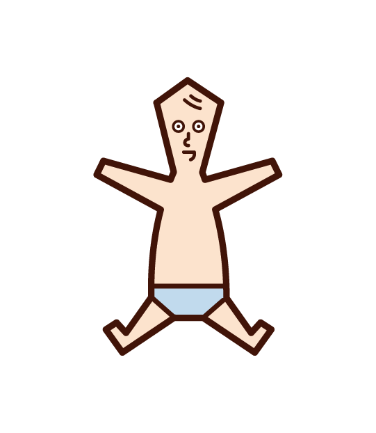 Illustration of a baby advancing