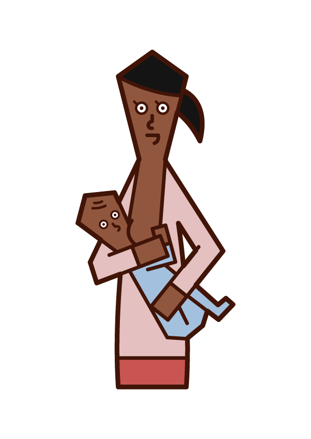 Illustration of a breastfeeding mother