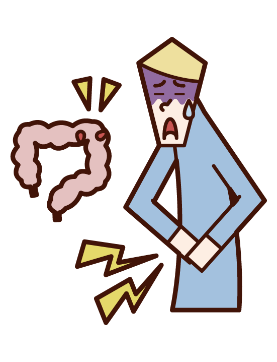 大腸ポリープ 男性 のイラスト フリーイラスト素材 Kukukeke ククケケ