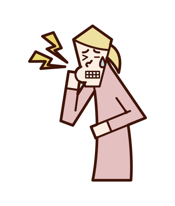 虫歯 親知らず 歯の病気 女性 のイラスト フリーイラスト素材 Kukukeke ククケケ