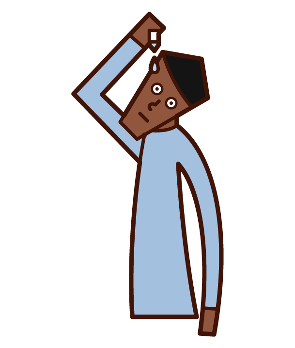 点眼 目薬をさす人 男性 のイラスト フリーイラスト素材 Kukukeke ククケケ