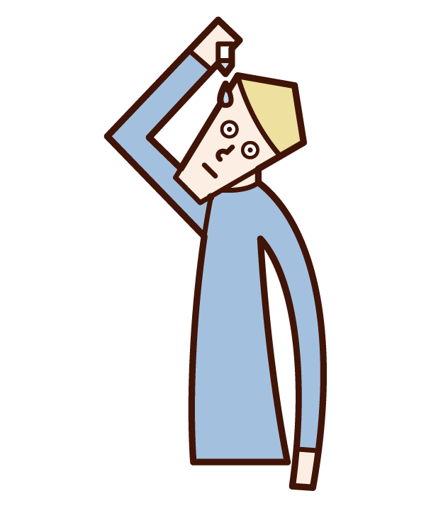 点眼 目薬をさす人 男性 のイラスト フリーイラスト素材 Kukukeke ククケケ