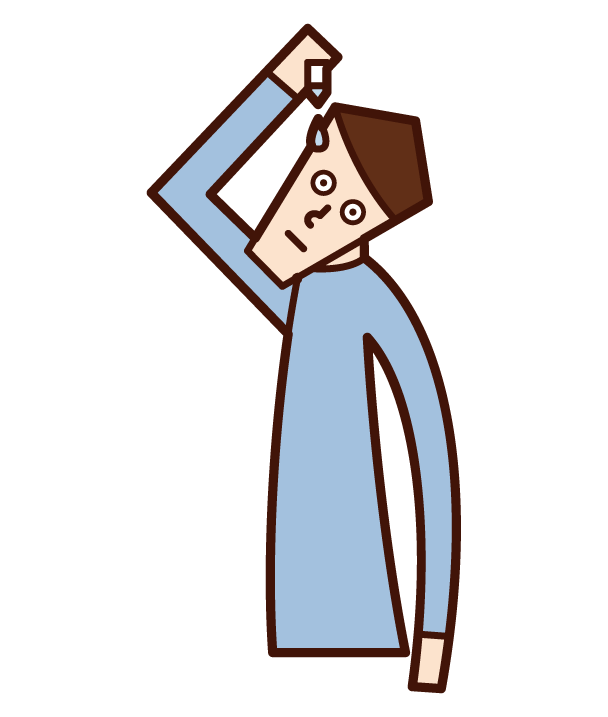 点眼 目薬をさす人 男性 のイラスト フリーイラスト素材 Kukukeke ククケケ