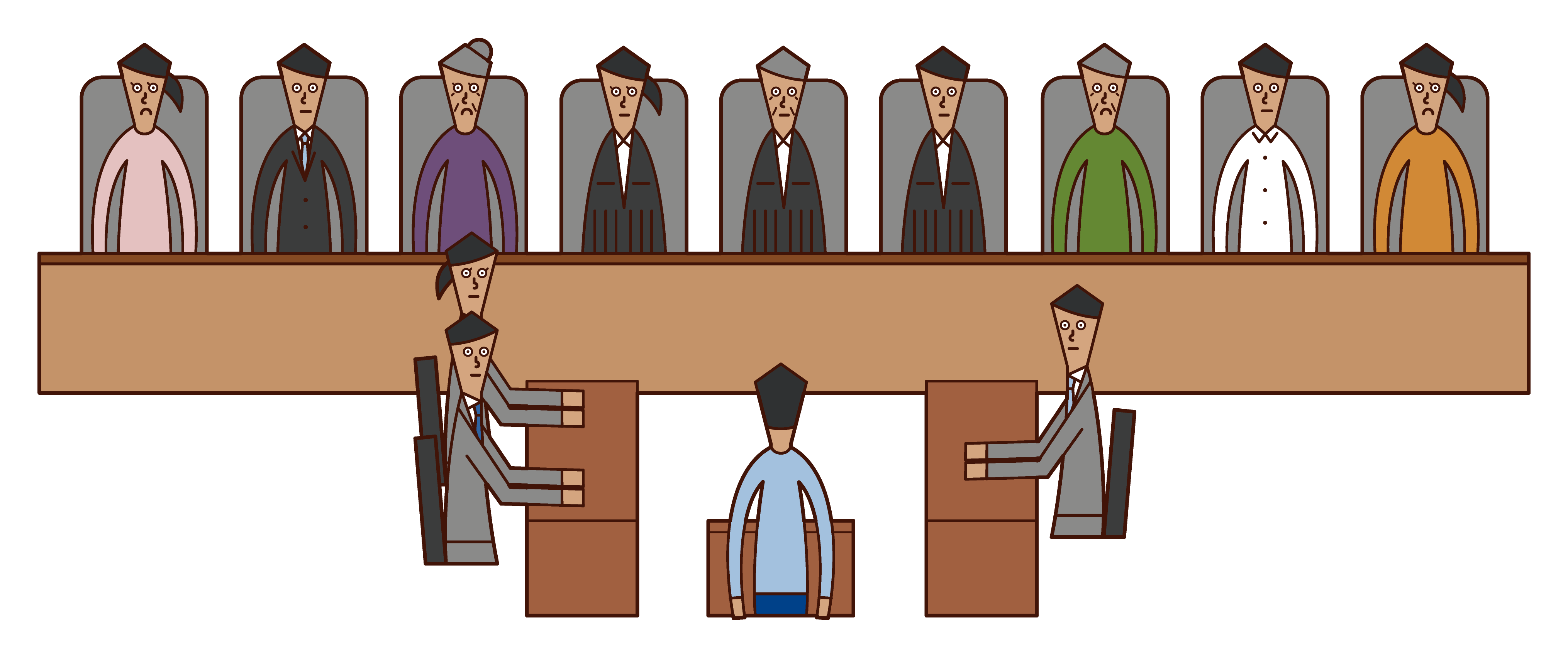 Illustration of the trial judge system
