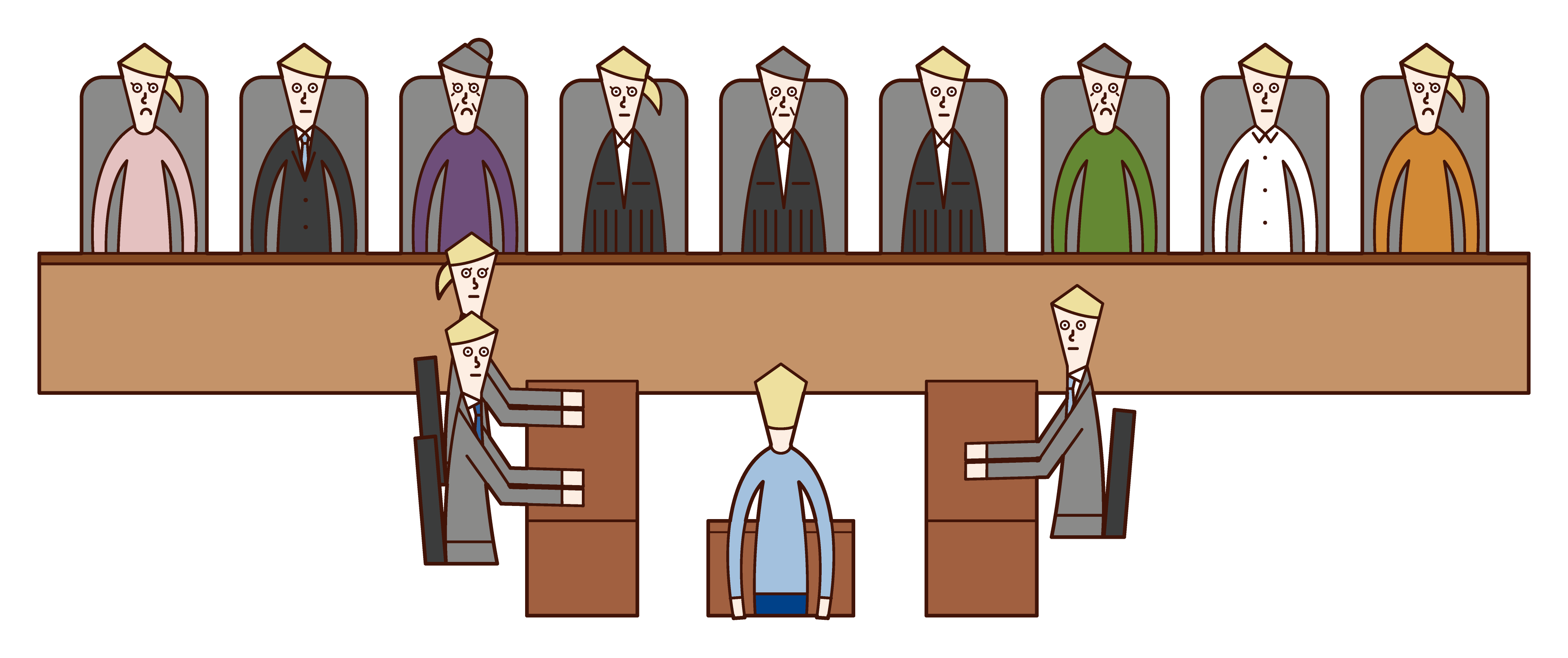 Illustration of the trial judge system