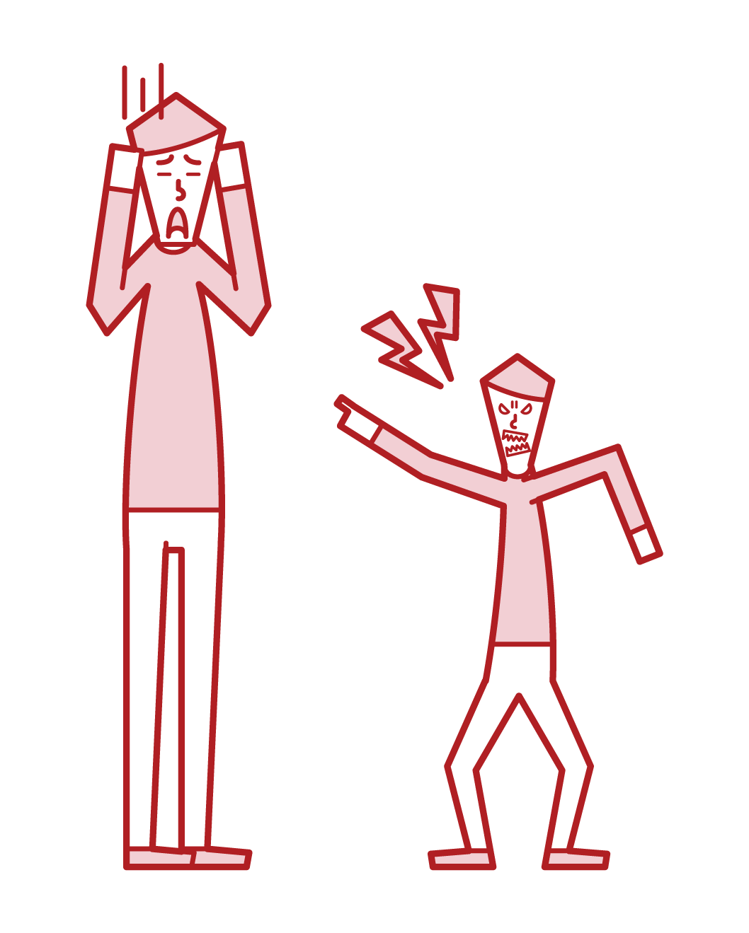 Illustration of a problem child (boy)