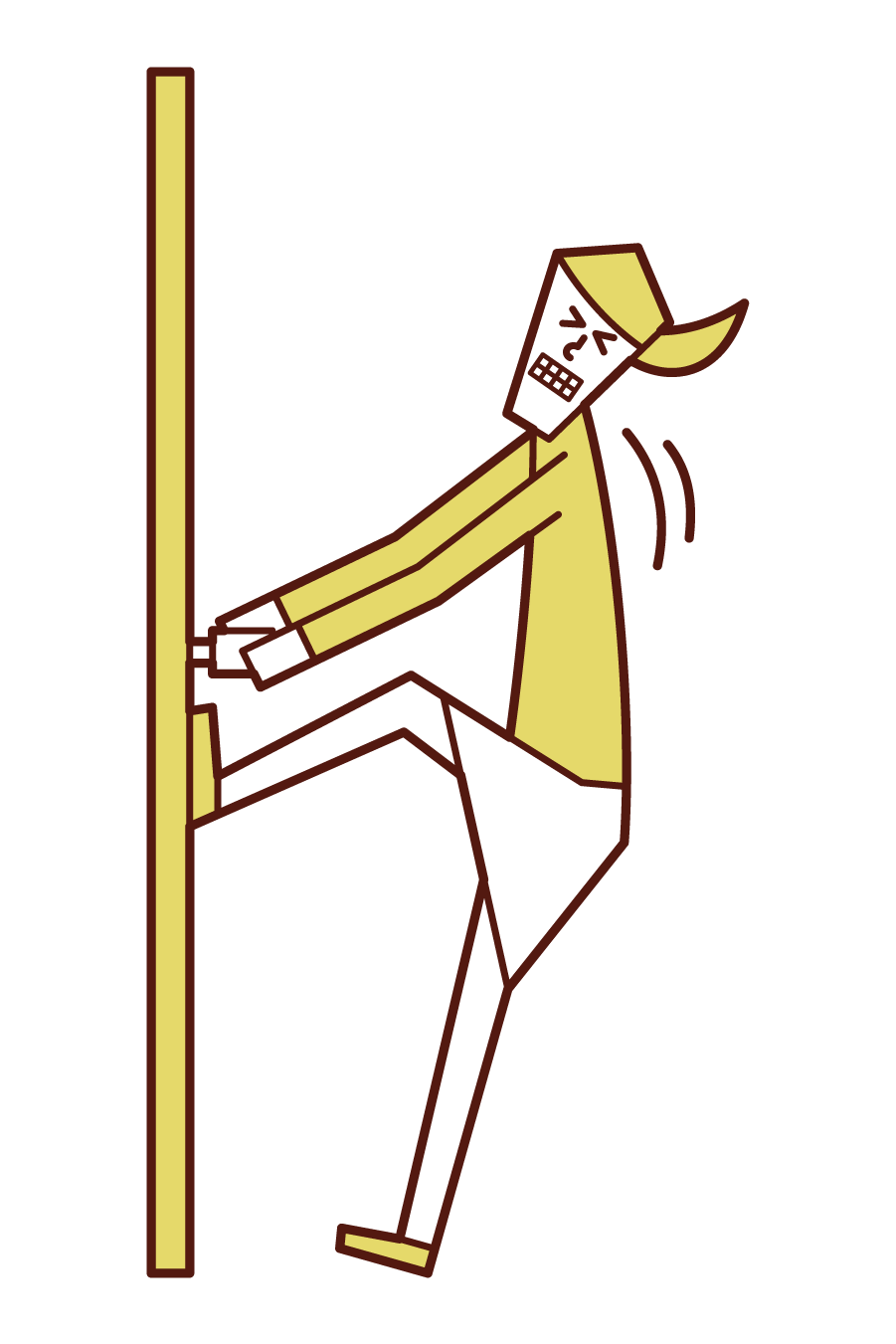 Illustration of a woman trying to open a door that doesn't open