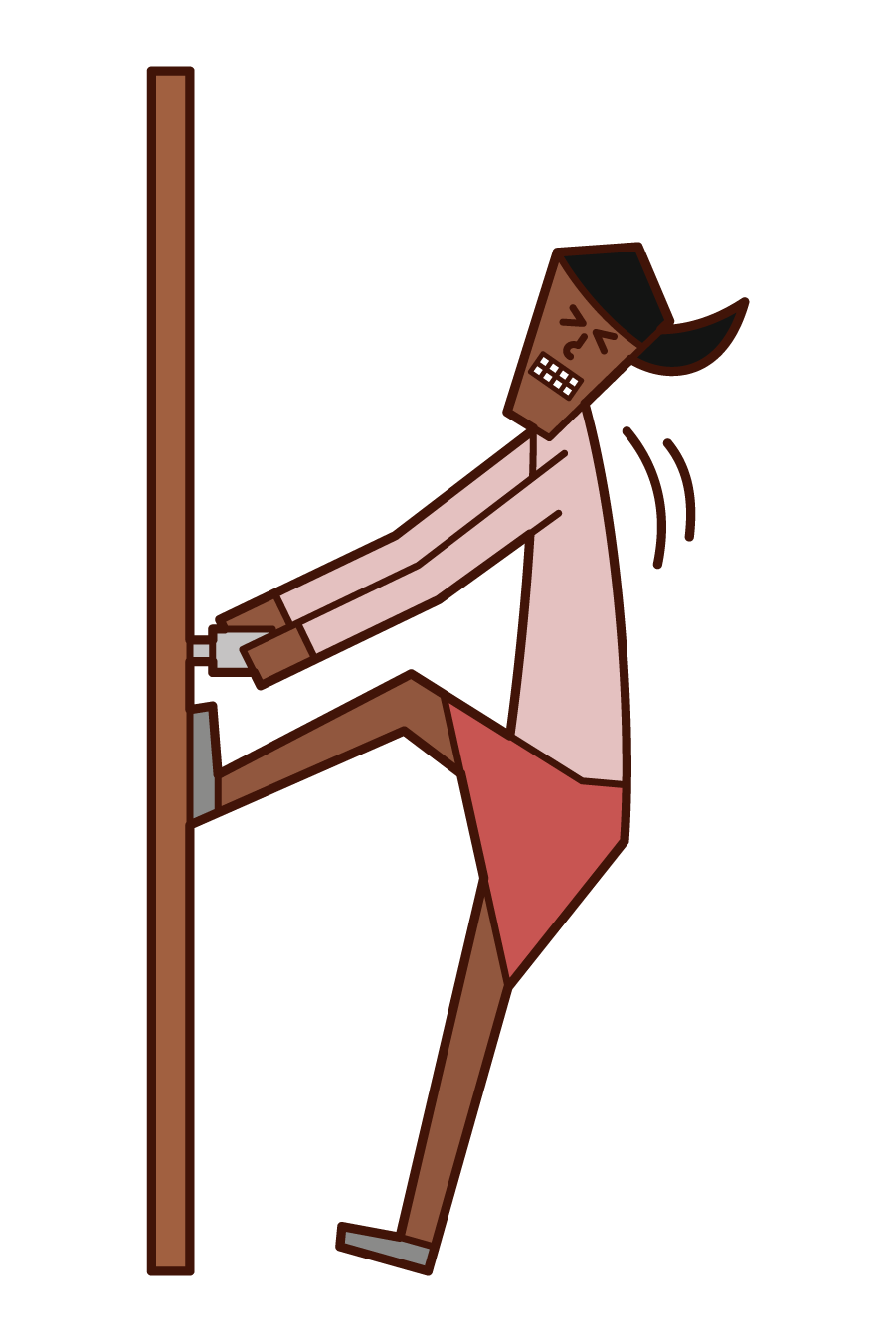 Illustration of a woman trying to open a door that doesn't open