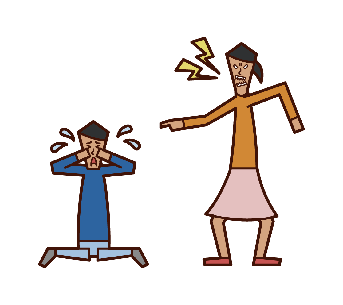 Illustration of bullying (girl)