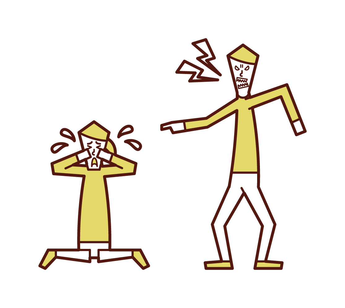 Illustration of bullying (boys)