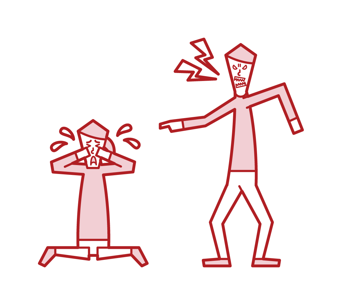 Illustration of bullying (boys)