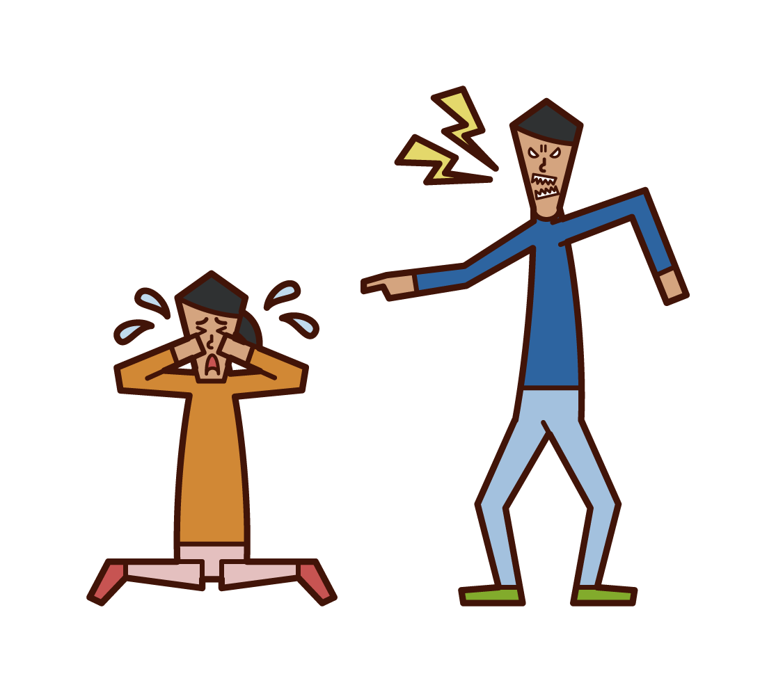 Illustration of bullying (boys)