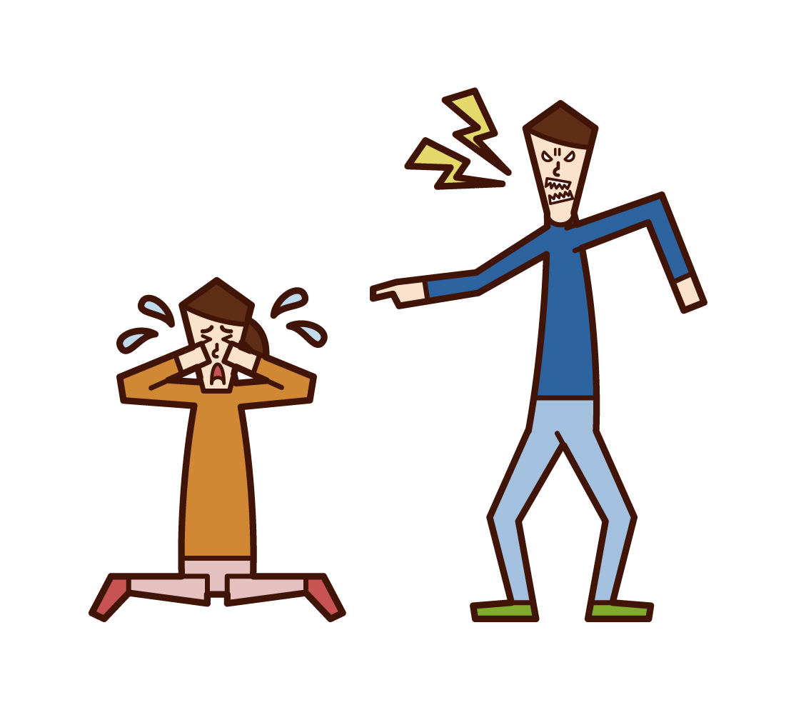 Illustration of bullying (boys)