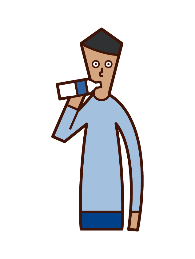 Illustration of a drink drinker (man)