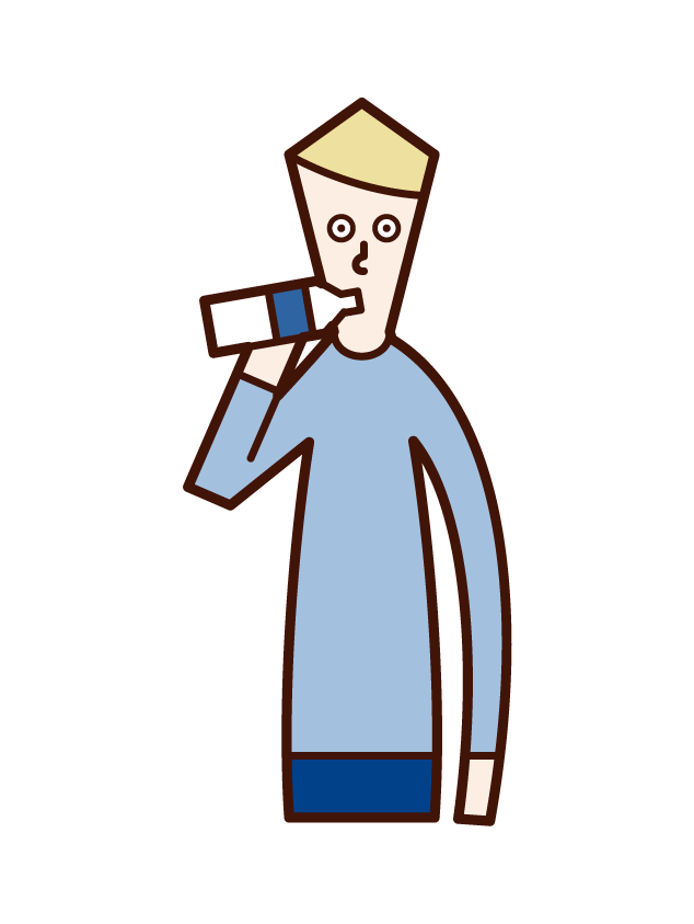 Illustration of a drink drinker (man)