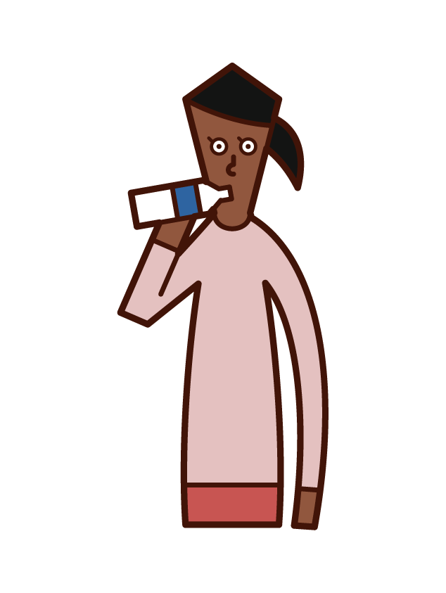 Illustration of a drink drinker (woman)