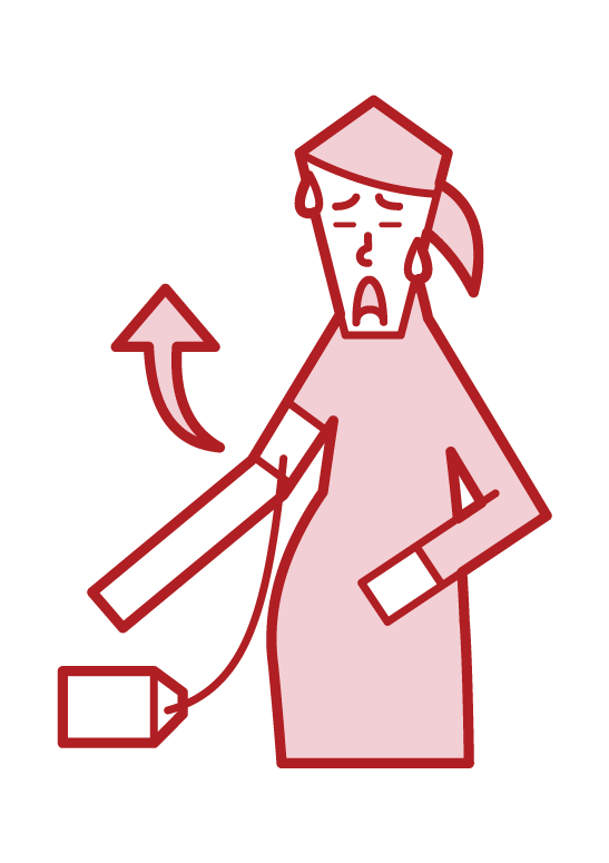 Illustration of Gestational Hypertension Syndrome (woman)