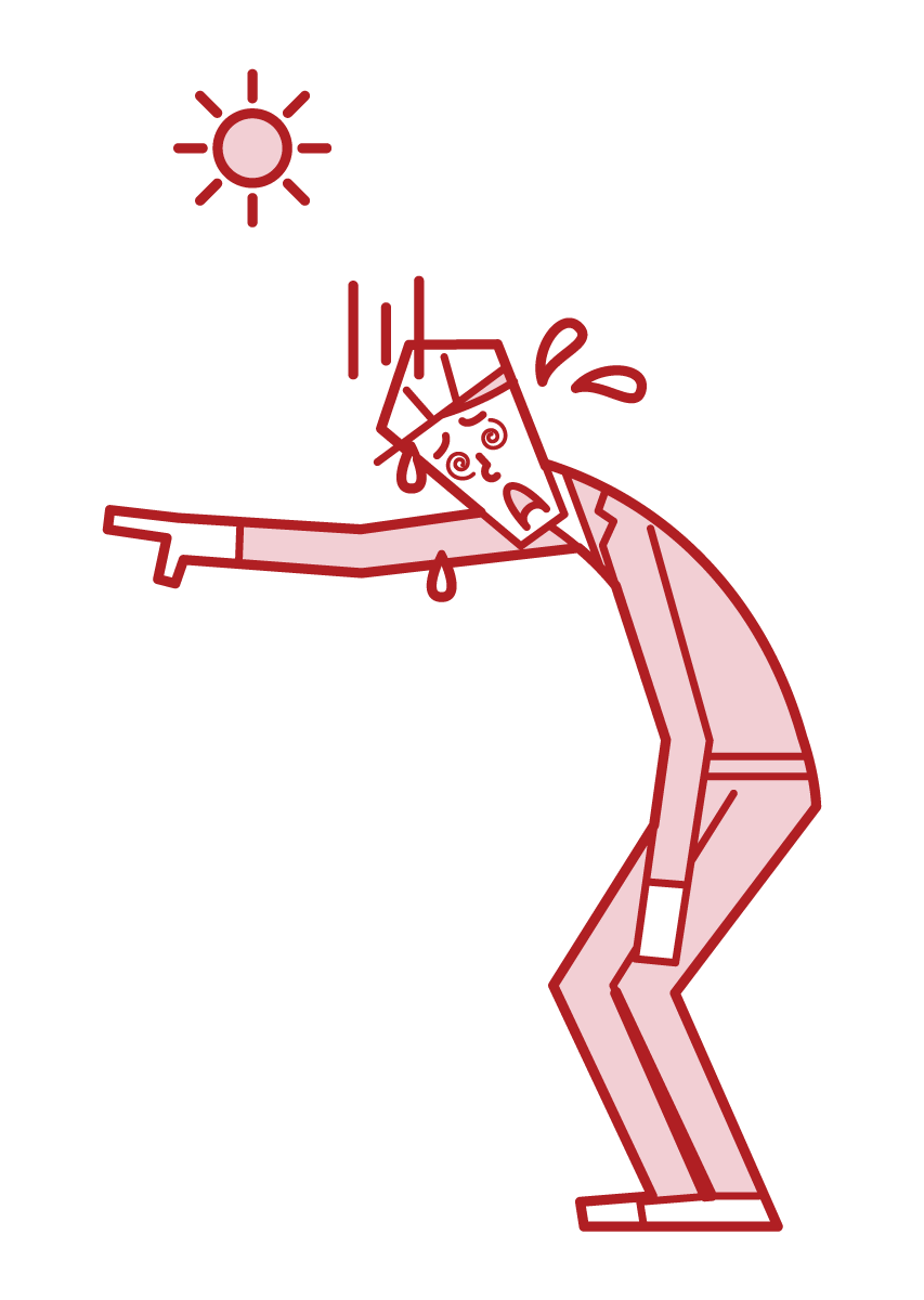 Illustration of a man who is a field supervisor of heat