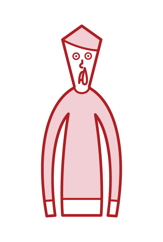Illustration of runny nose (man)