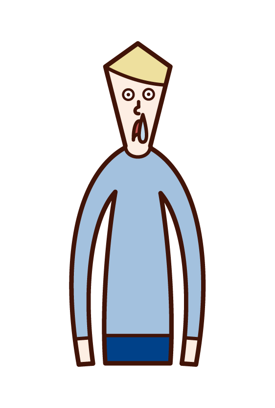 Illustration of runny nose (man)