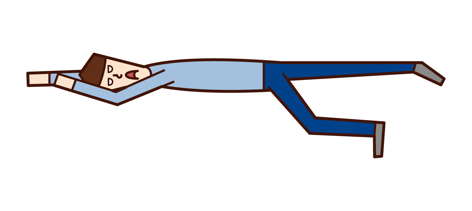 Illustration of a fallen person (man)