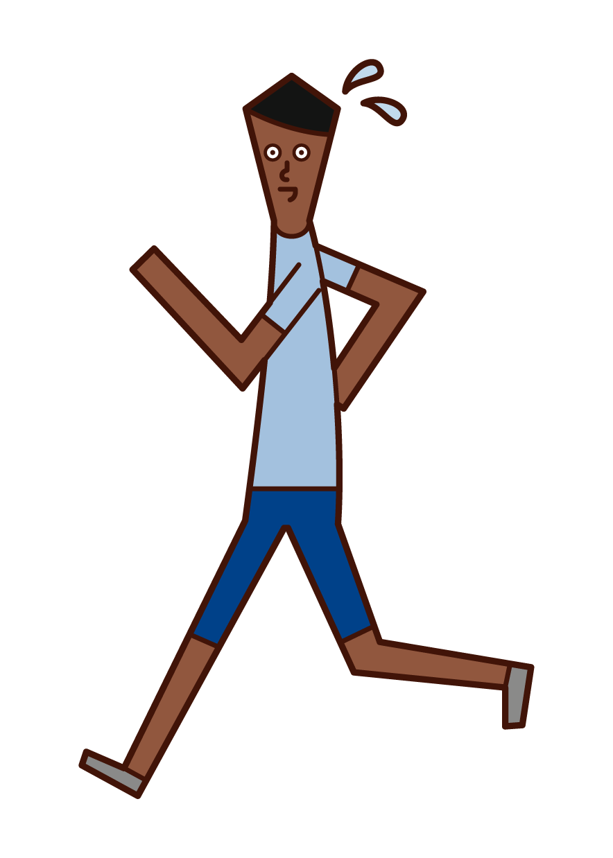 Illustration of running marathon (man)