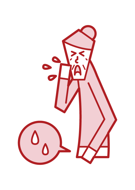 尿漏·腹壓性尿失禁（祖母）的插圖