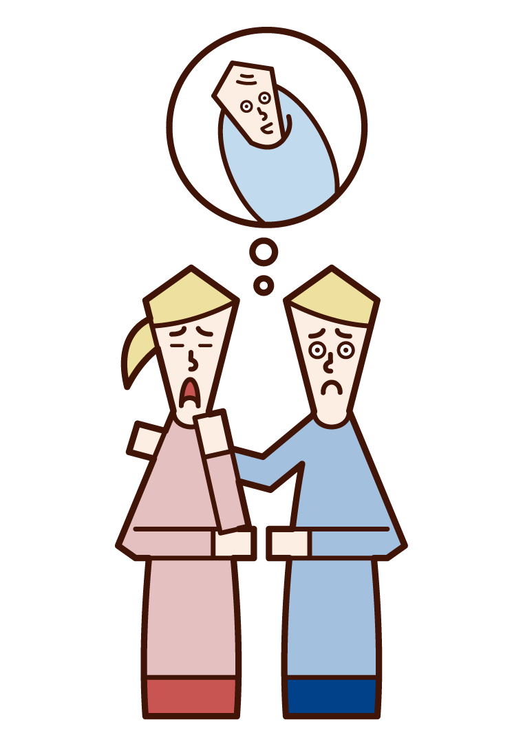 Illustration of a couple infertility treatment for infertility
