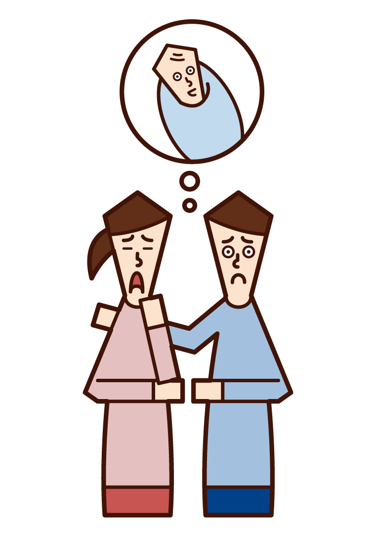 Illustration of a couple infertility treatment for infertility