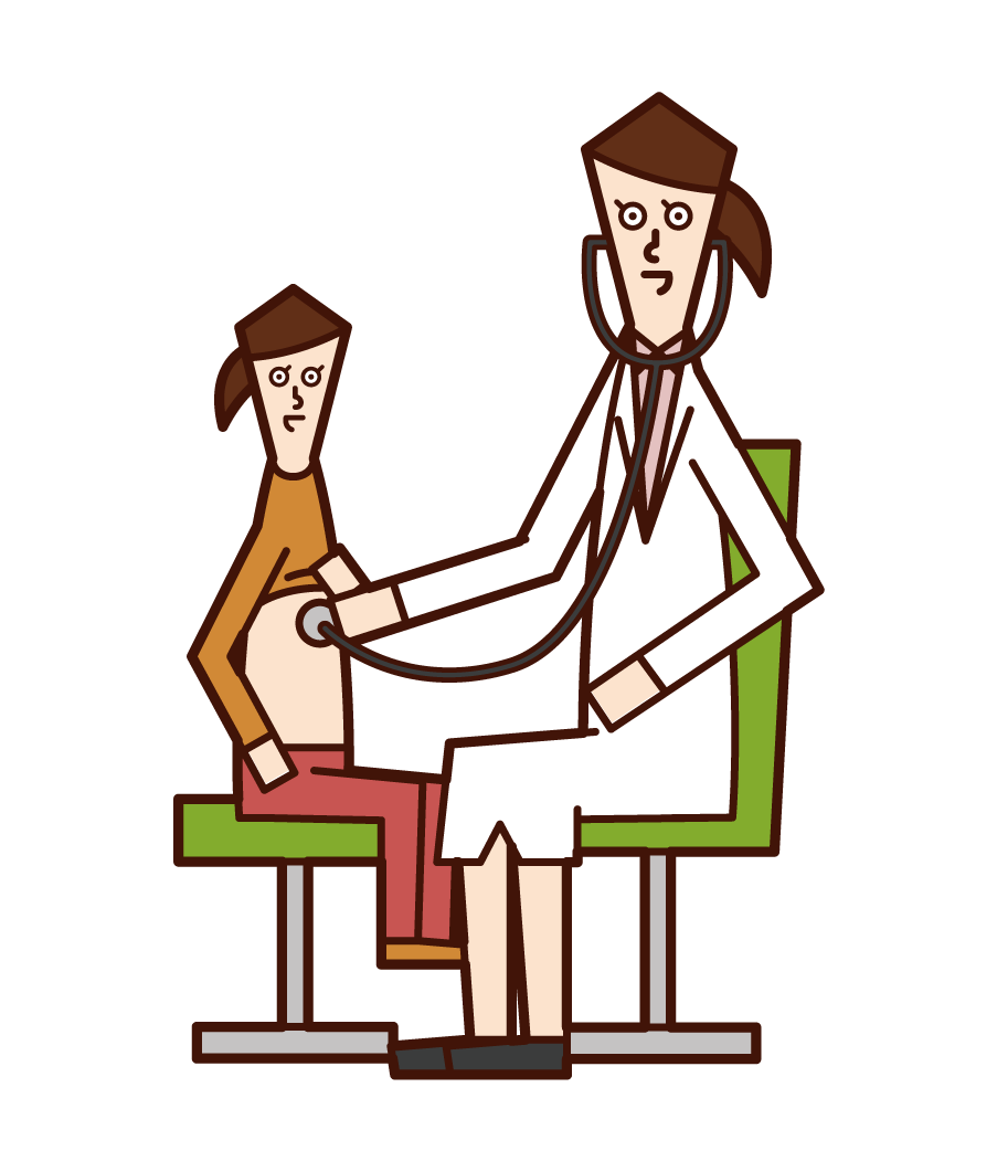 Illustration of a couple with successful infertility treatment