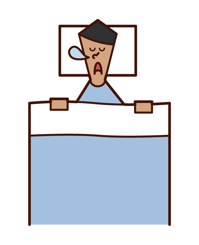 Illustration of sleeping person sleeping (man)