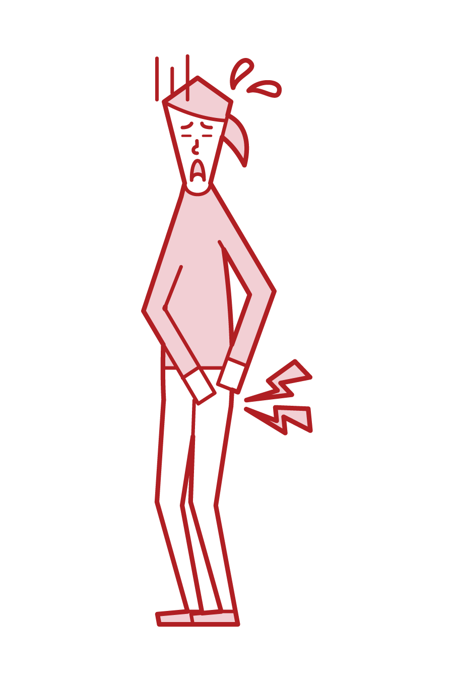 股関節の疾患（女性）のイラスト