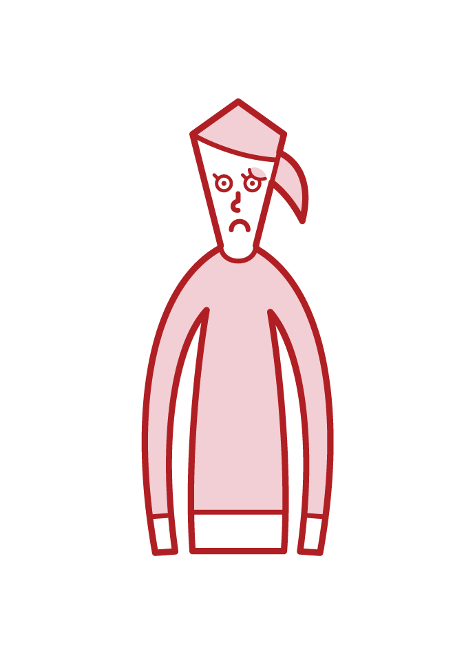 Illustration of a woman barley granuloma