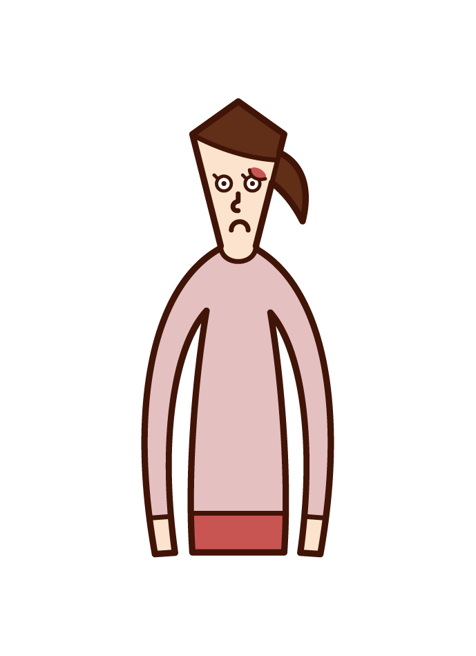 Illustration of a woman barley granuloma