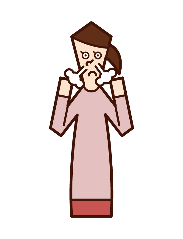 Illustration of a woman who is excited