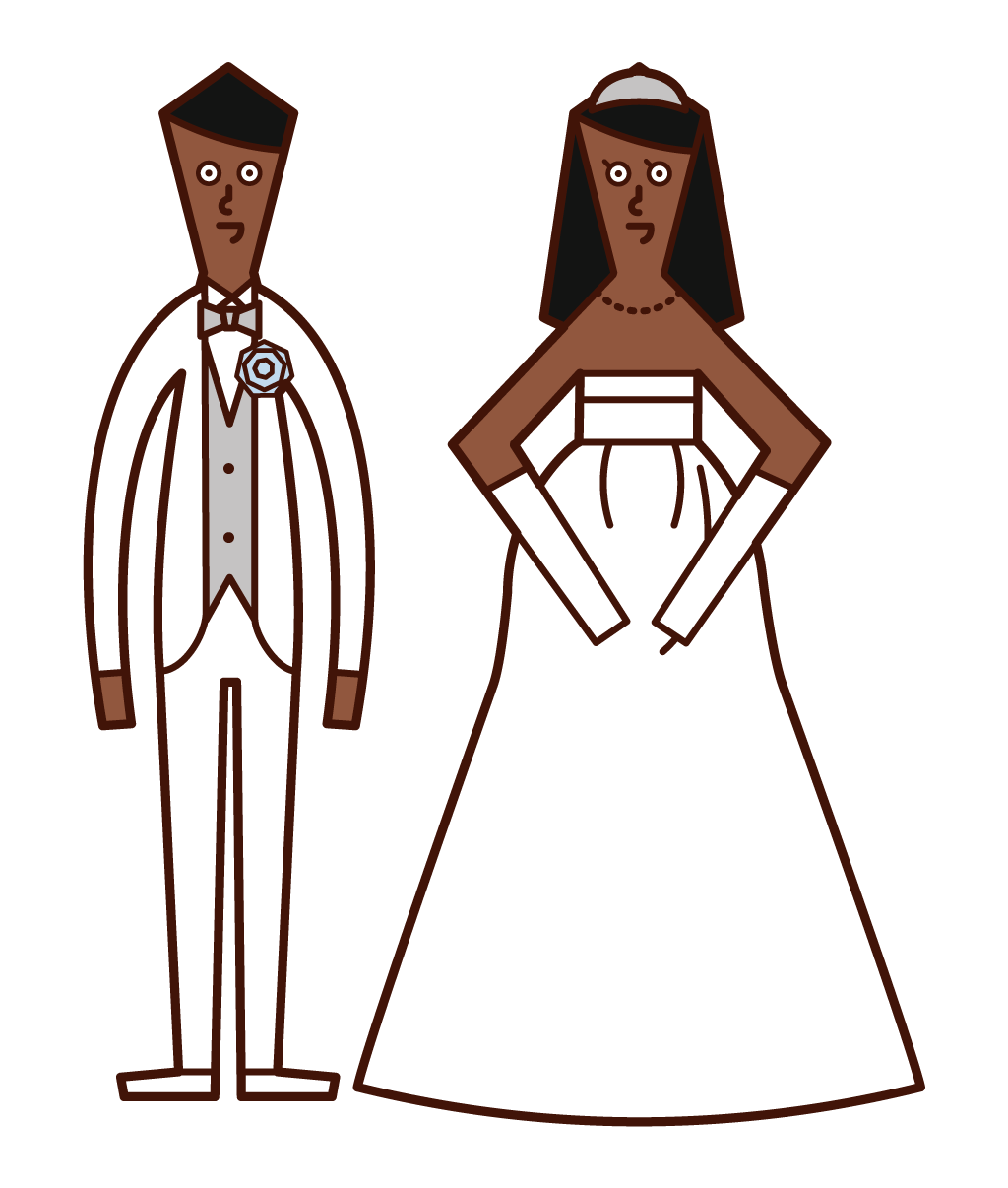 Illustration of a married couple