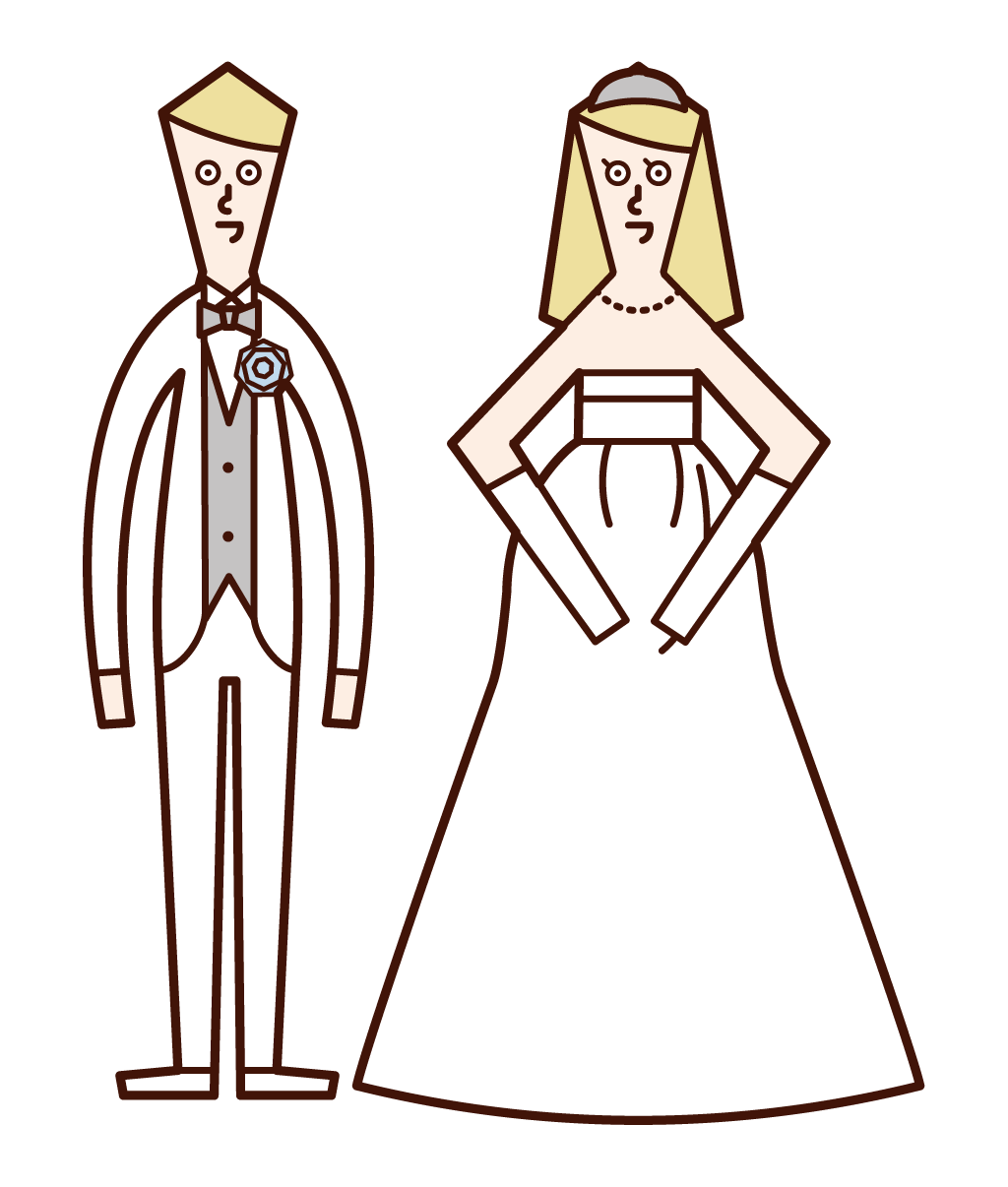 Illustration of a married couple