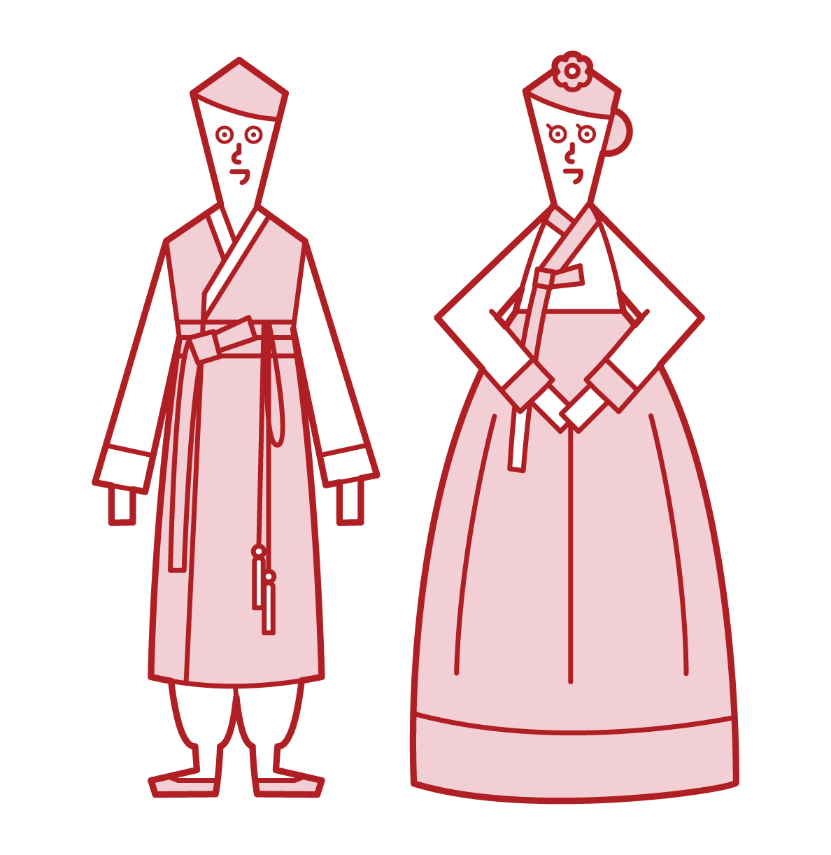 韓服新娘和新郎（奇馬喬戈里）插圖