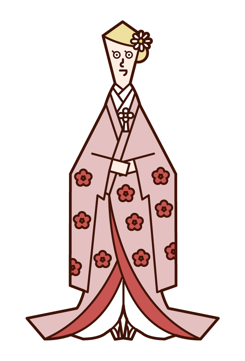 日本新娘（彩色打掛）（女性）插圖