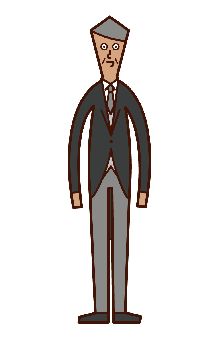 Illustration of a man in a morning coat