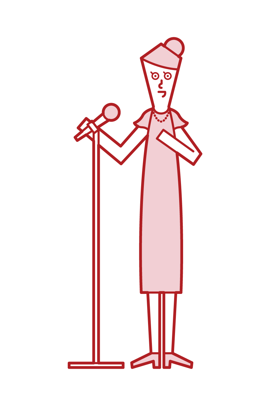 Illustration of a woman giving a speech