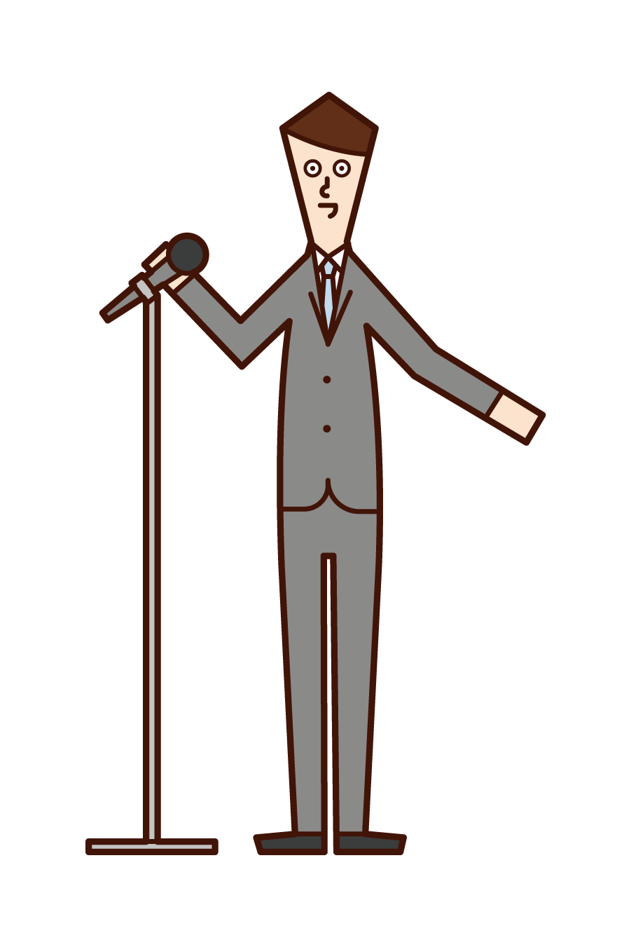 Illustration of a speecher (man)