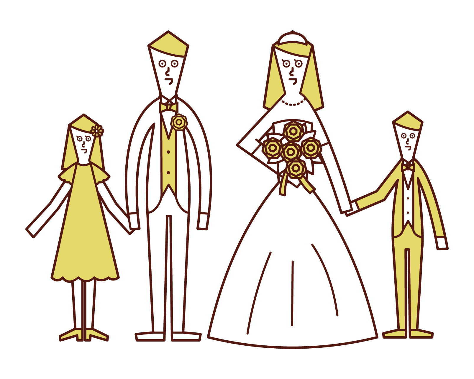家庭婚禮插圖