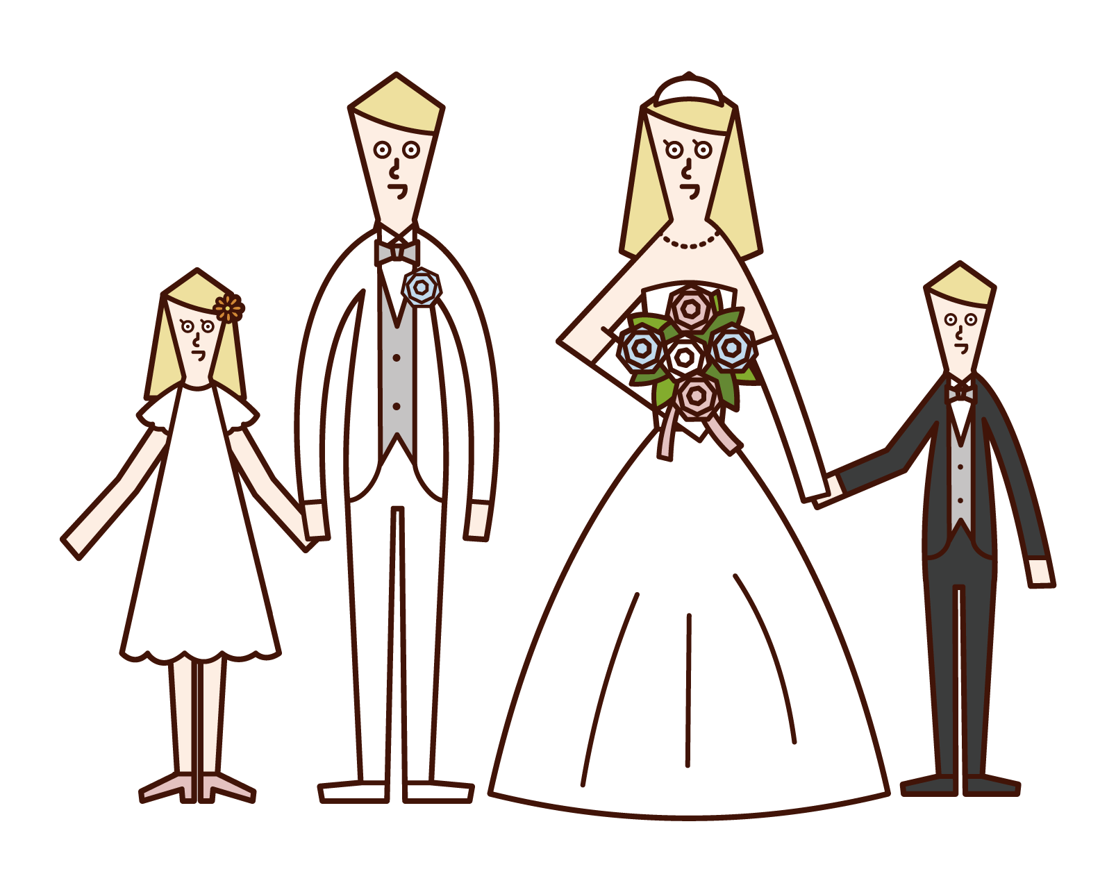 家庭婚禮插圖
