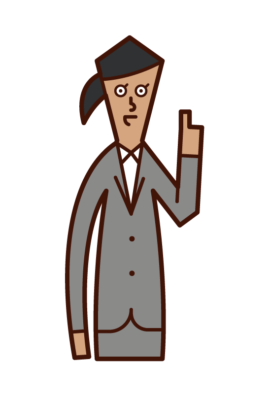 アドバイスをする人 女性 のイラスト フリーイラスト素材 Kukukeke ククケケ