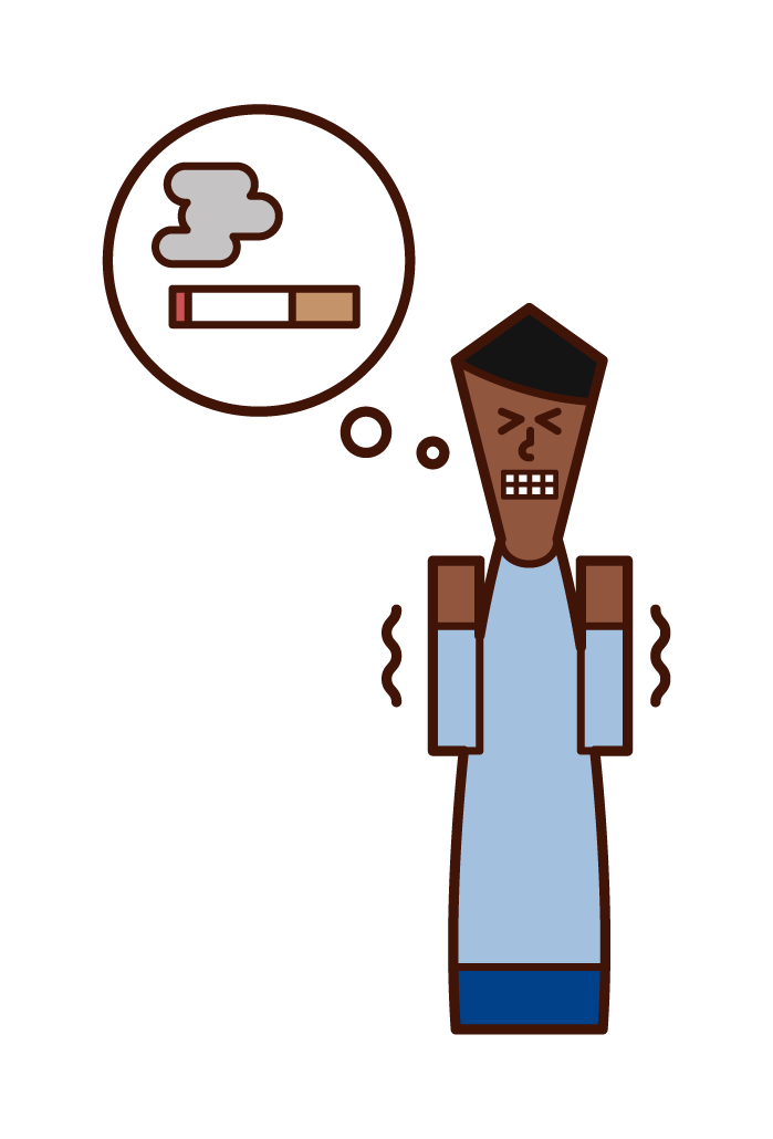 禁煙中の人 男性 のイラスト フリーイラスト素材 Kukukeke ククケケ