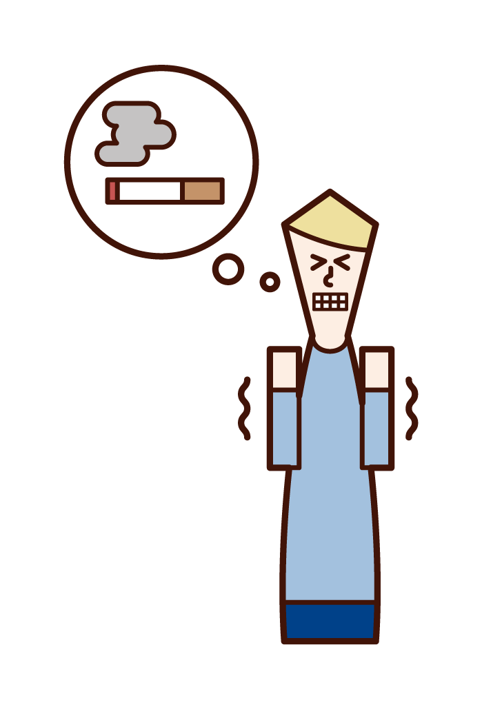 禁煙中の人（男性）のイラスト