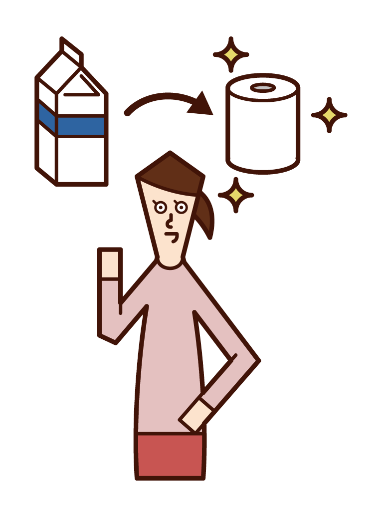 Illustration of a person (male) who succeeded in quitting smoking