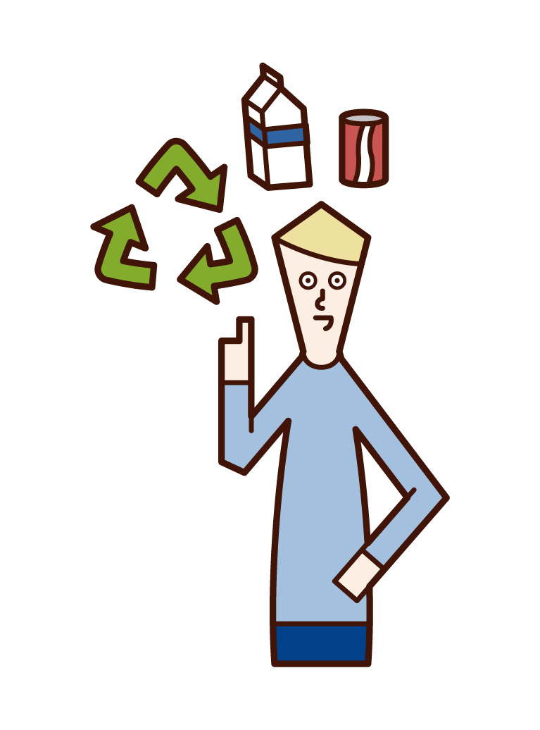 回收者（男性）的插圖