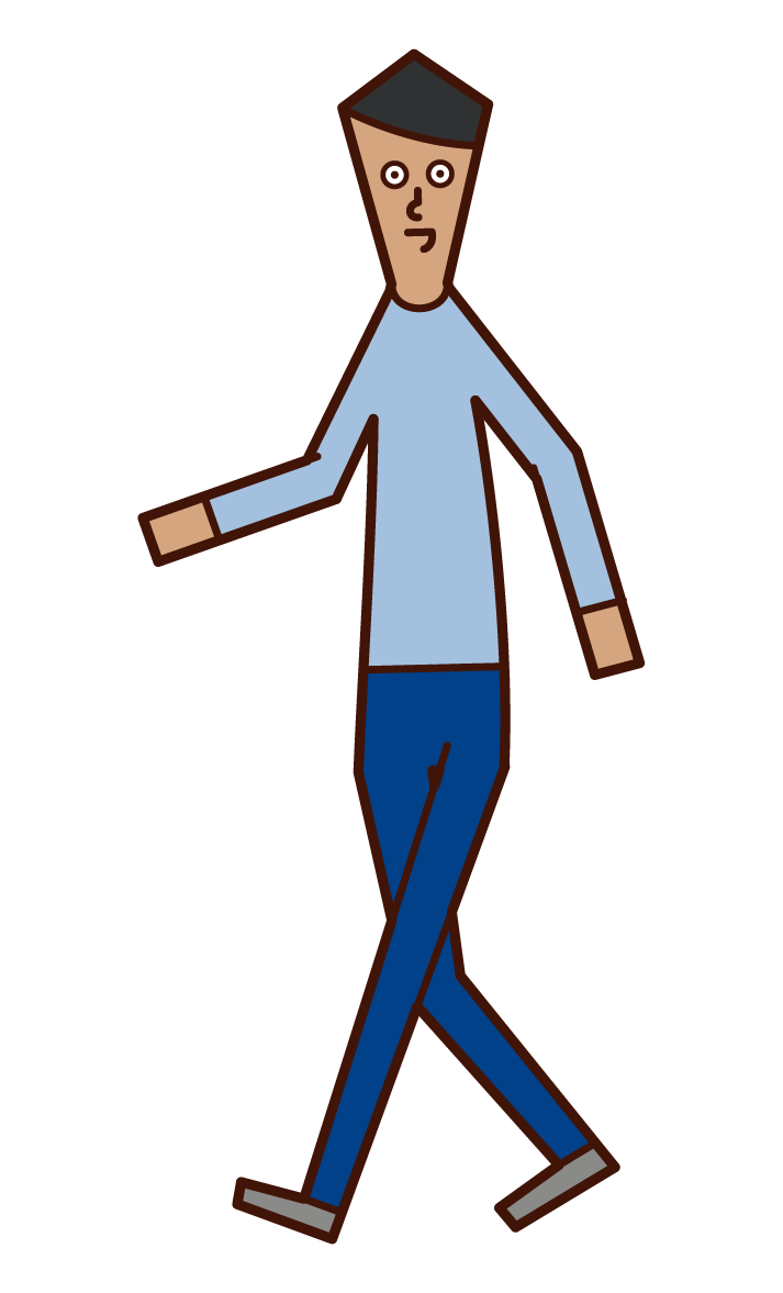 Illustration of a walking person (man)